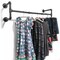 Industrial Pipe Clothes Rack Wall Mount Garment Closet Storage Rack Hanging Rail